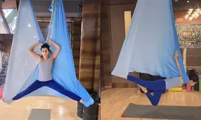 Taapsee calls herself a work in progress’ as she turns into butterfly doing aerial yoga