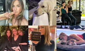 Jennifer Aniston shares puppy pictures, workout photos from Instagram photo dump