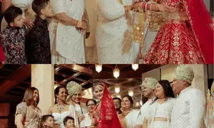Actress Arti Singh gives a glimpse of family moments from her wedding with Dipak