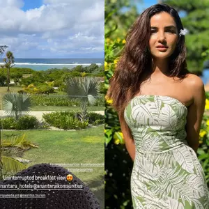 Jasmine Bhasin drops uninterrupted breakfast view from her Mauritius vacation Jasmine Bhasin drops uninterrupted breakfast view from her Mauritius vacation