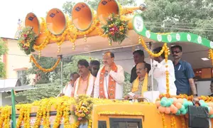 BJP President Nadda holds roadshow in K’taka for ex-CM Basavaraj Bommai