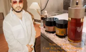 B Praaks early morning skincare routine after studio session