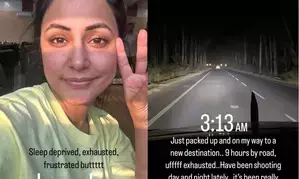 Hina Khan shares ‘no filter’ picture: Sleep deprived, exhausted, frustrated