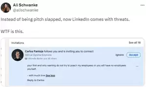 Your first & only warning: Founder gets threat from rival firm