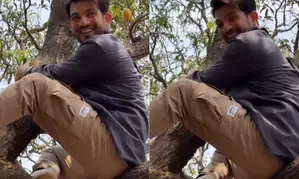 Arjun Bijlani was paid to hang from a mango tree, sends BTS video
