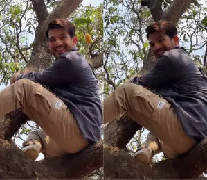 Arjun Bijlani was paid to hang from a mango tree, sends BTS video