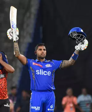 IPL 2024: Suryas unbeaten ton after Pandya, Chawla three-fers help MI beat SRH by 7 wickets (Ld) IPL 2024: Suryas unbeaten ton after Pandya, Chawla three-fers help MI beat SRH by 7 wickets (Ld)