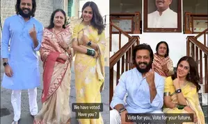 Riteish, Genelia cast their votes in Latur, urge people to vote for your future