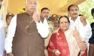 Congress chief Kharge casts his vote in Karnatakas Kalaburagi