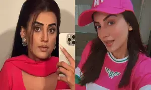 Akshara Singh finds the energy to take a selfie after extended 24-hour shoot