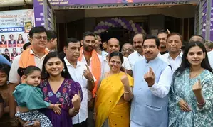 Union Minister Pralhad Joshi casts vote, calls for maximum voting