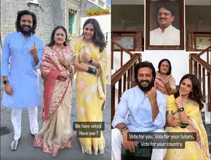 Riteish, Genelia cast their votes in Latur, urge people to vote for your future Riteish, Genelia cast their votes in Latur, urge people to vote for your future