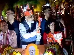 PM Modi holds roadshow in Bhubaneswar