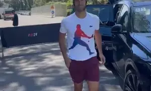 Djokovic wears helmet at Italian Open a day after water bottle falls on his head at venue