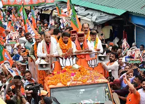 In battle of prestige, Hamirpur cheers for Anurag Thakur with vibrant roadshow