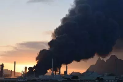 Fire reported after drone attack at Russian oil refinery
