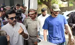 Telugu stars Ram Charan, Mahesh Babu cast their votes in Hyderabad