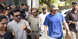 Telugu stars Ram Charan, Mahesh Babu cast their votes in Hyderabad
