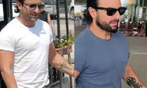 Saif Ali Khan modifies Kareena’s tattoo that he sports on his forearm
