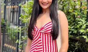 Celesti Bairagey savours Punjabi cuisine, lassi while shooting for Amber Girls School