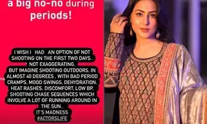 Hina Khan wishes she didnt have to shoot on first two days of her periods