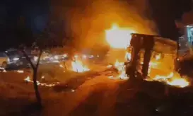 Andhra: Six charred to death as bus catches fire