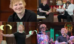 Ed Sheeran sings Bhangra remix of ‘Shape of You’, narrates SRK dialogue in DDLJ pose