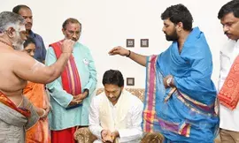 Two days after polling, Jagan Mohan Reddy participates in special puja