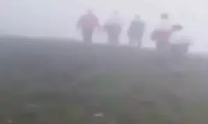 Helicopter with Iranian President on board makes hard landing, rescue teams rush to spot (Lead)