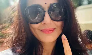 After voting, Preity Zinta declares that our choice today will impact every single day of our lives