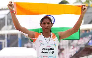 Para Worlds: Deepthi Jeevanji smashes world record to win gold in 400m T20 category Para Worlds: Deepthi Jeevanji smashes world record to win gold in 400m T20 category