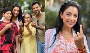 Rupali Ganguly goes to vote with mother & brother; family that votes together stays together
