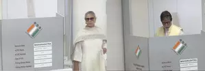 Big B casts his vote with wife Jaya; Aishwarya fulfils her civic duty separately