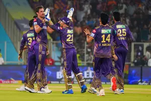 IPL 2024: Starcs three-wicket haul restricts Hyderabad to 159 against KKR in Qualifier 1