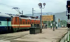 Train chugs out of Visahkapatnam station leaving behind two coaches