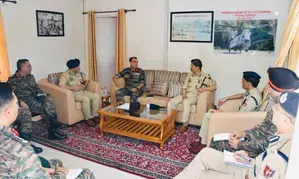 DGP, 16 Corps chief co-chair joint security review meeting in J&Ks Poonch