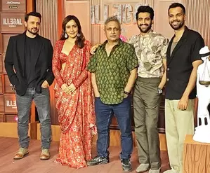 Illegal 3 stars Neha Sharma, Piyush Mishra, Akshay Oberoi promote courtroom drama in Juhu