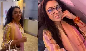 Rupali Ganguly shares her ‘airport diaries’ as she travels to Delhi