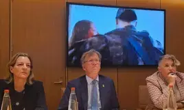 Israel shows ambassadors with Palestine statehood plan hostage video