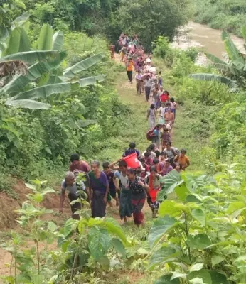 Nearly 1,390 more refugees flee to Mizoram amid fresh armed clashes in Myanmar