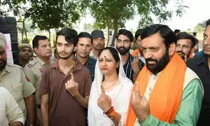 Haryana CM Saini, his predecessor Khattar among early voters