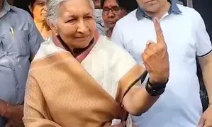 Richest woman Savitri Jindal casts vote, confident of PM Modis third term