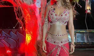 Nia Sharma explains how she put together her handmade red outfit for Suhagan Chudail