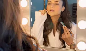 Divyanka Tripathi offers a peek into her makeup session: Masking the exterior