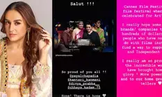 Huma urges brands that spend money to send people to Cannes support small films instead