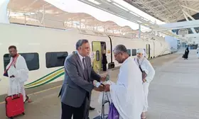 In a first, Indian Haj pilgrims travel from Jeddah to Mecca by high-speed train