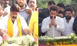 Balakrishna, Jr NTR pay tributes to NTR on birth anniversary