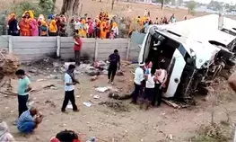 One dead, over 22 injured as bus falls off culvert on Delhi-Mumbai Expressway