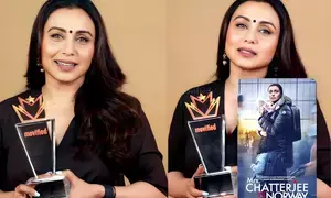Rani Mukerji feted with Movified Best Actor Award for Mrs Chatterjee  Vs Norway