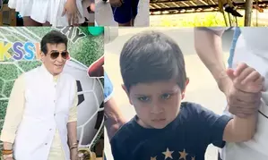 Jeetendra has fun with star kids at football-themed birthday party of Tusshar Kapoors son